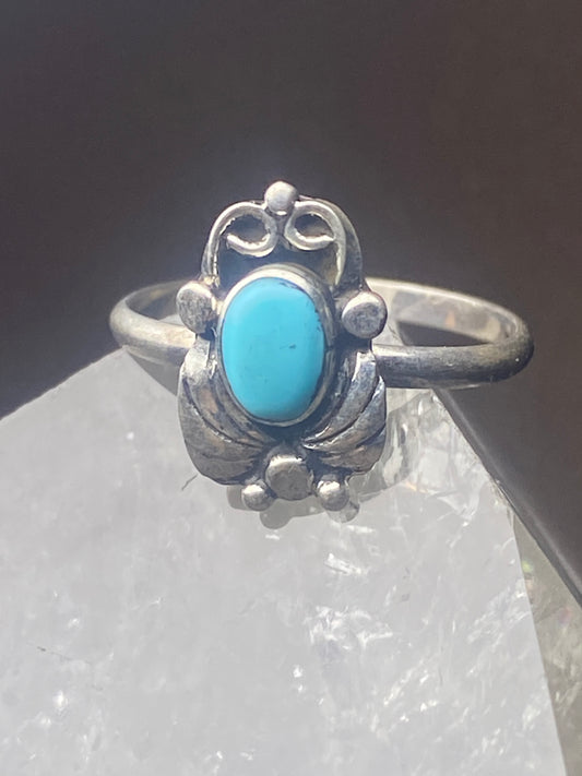 Turquoise Ring southwest pinky sterling silver women girl pp