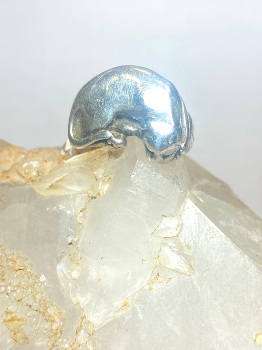 Cat ring size 4.50 Yesberger resting cat pinky sterling silver women