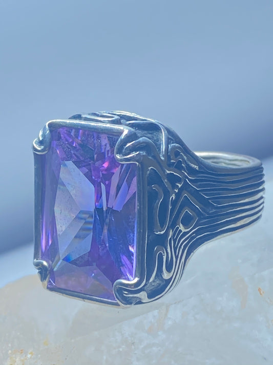 Silpada Ring Statement Purple bulky sterling silver women