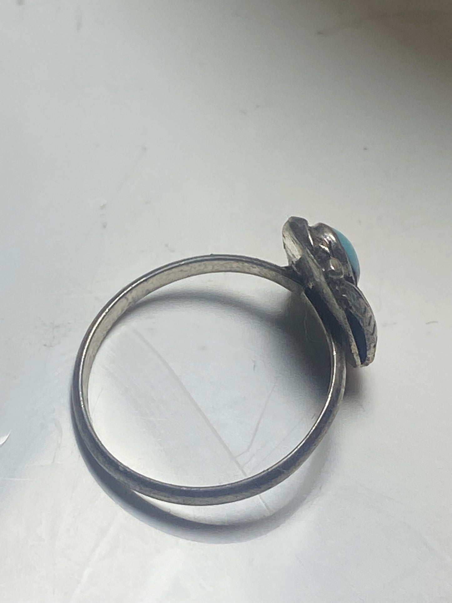 Turquoise Ring southwest pinky sterling silver women girl kk