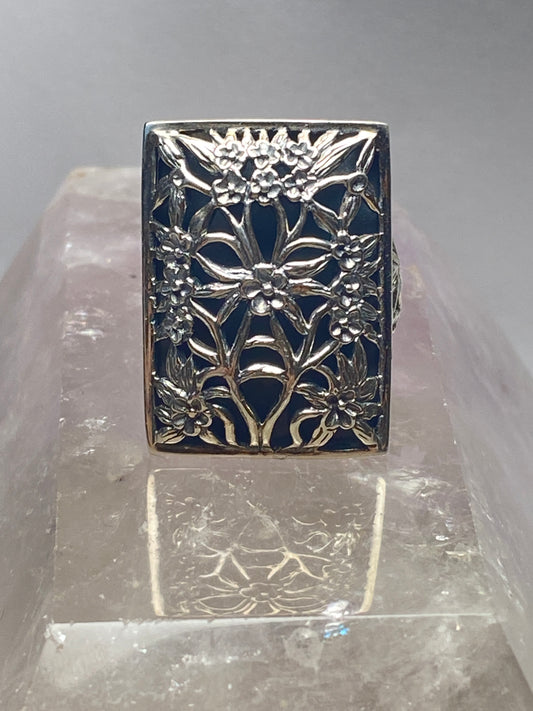 floral ring size 5.75 filigree sterling silver women girls