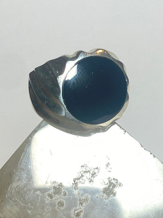 onyx ring southwest band sterling silver band men women