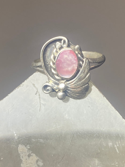 Mother of pearl Ring southwest pinky sterling silver women girl x