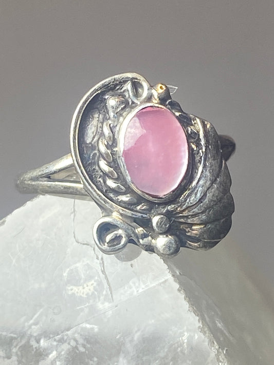Mother of pearl Ring southwest pinky sterling silver women girl y