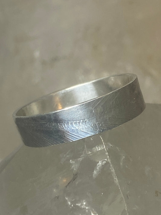 Feather ring wedding band Sterling Silver men women