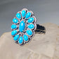 Turquoise ring size 7 Navajo Carolyn Pollack petite point sterling silver women girls
