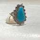 Turquoise ring southwest sterling silver band women girls