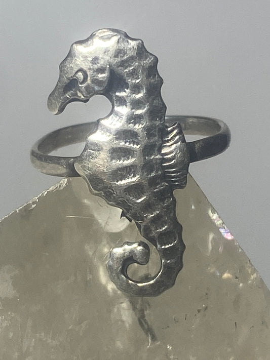 seahorse ring size 2.74=5 sterling silver women girls