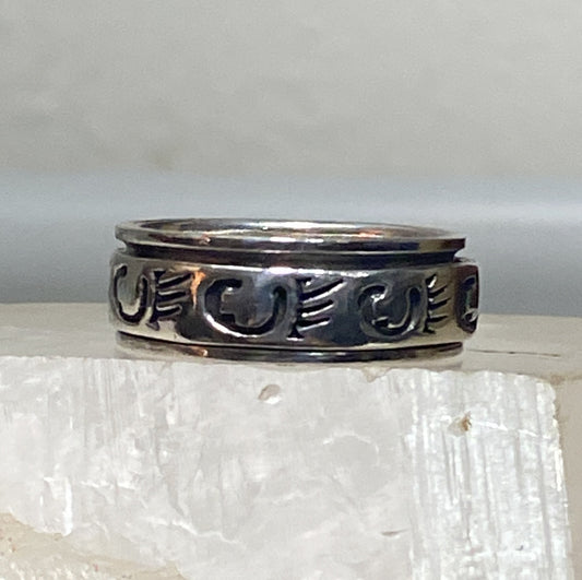 Bear Claw ring spinner southwest band sterling silver women men