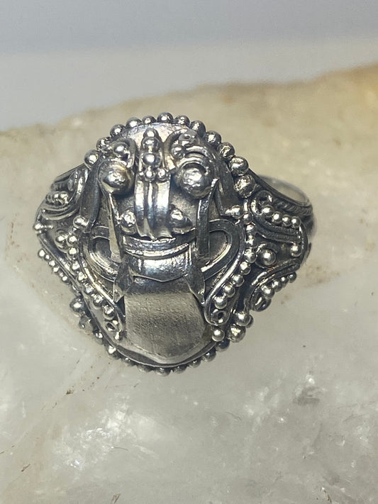 Barong face ring size 6.75 sterling silver women girls