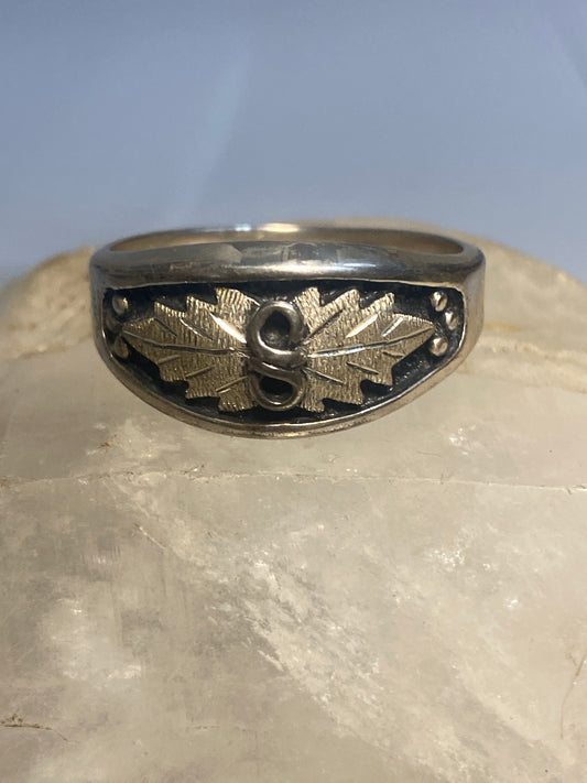 Black Hills Gold ring leaves band sterling silver men women