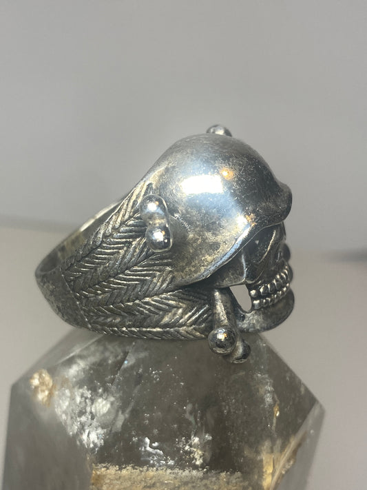 Skull Bones ring size 11.75 biker band mystery metal women men