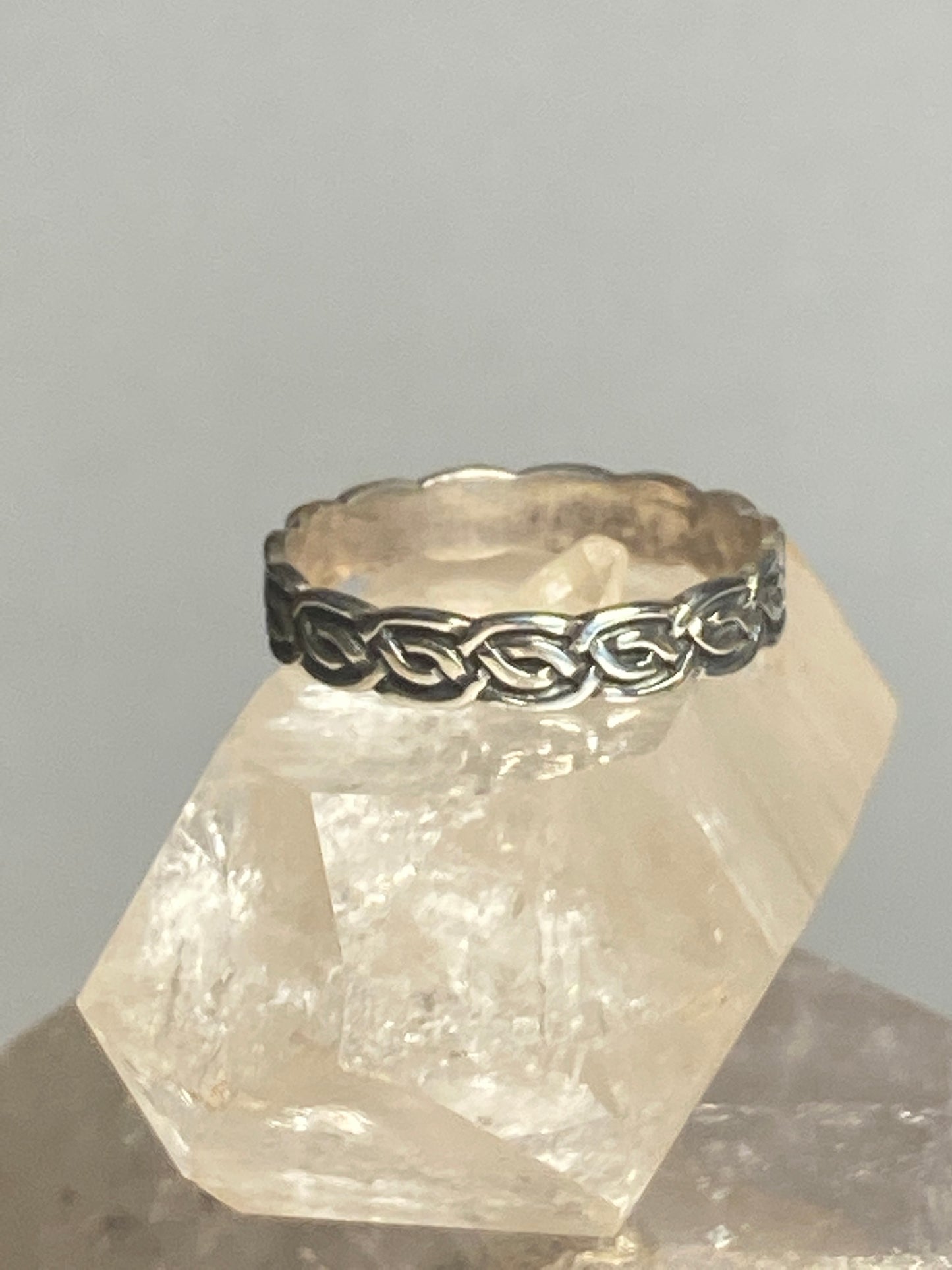 Celtic knot ring size 14  knot band sterling silver men