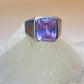 Purple  Ice size 7  ring cocktail sterling silver men women