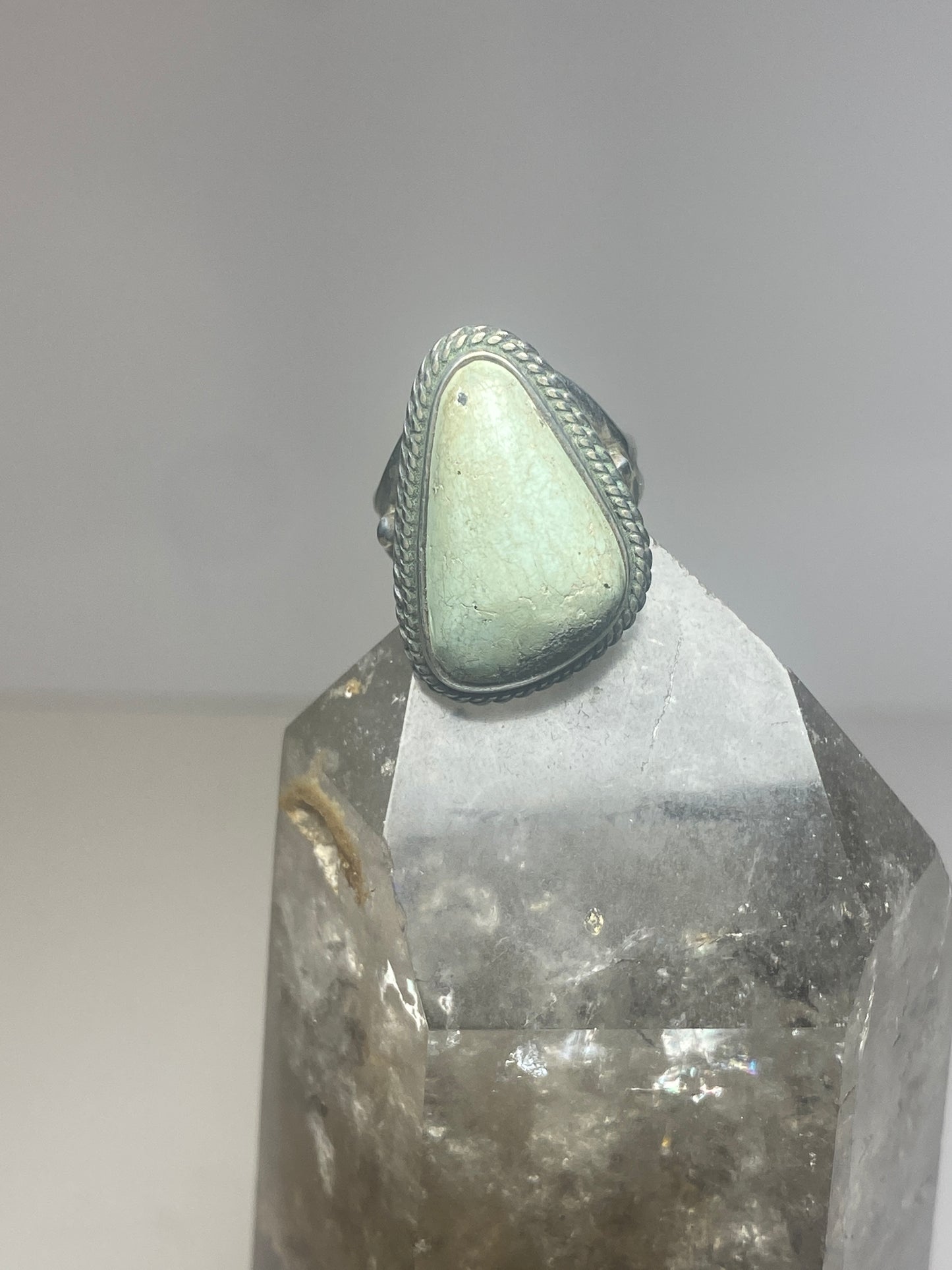 Turquoise ring size 3.50 southwest sterling silver women