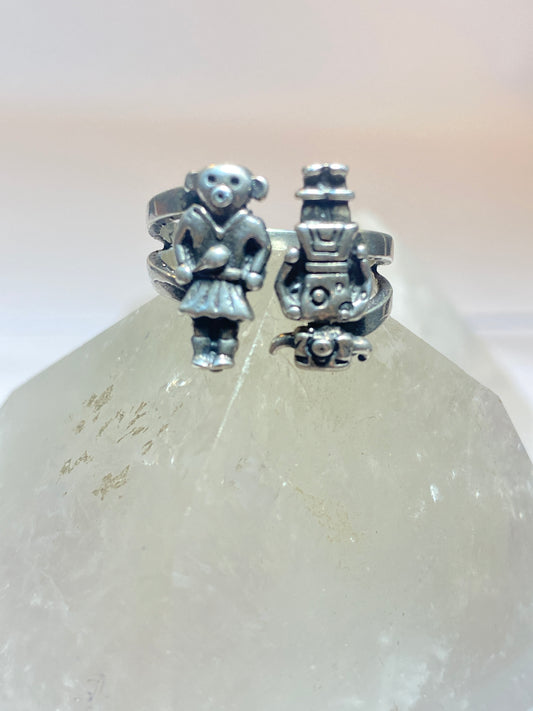 Mud Head ring size 8 Navajo southwest sterling silver women