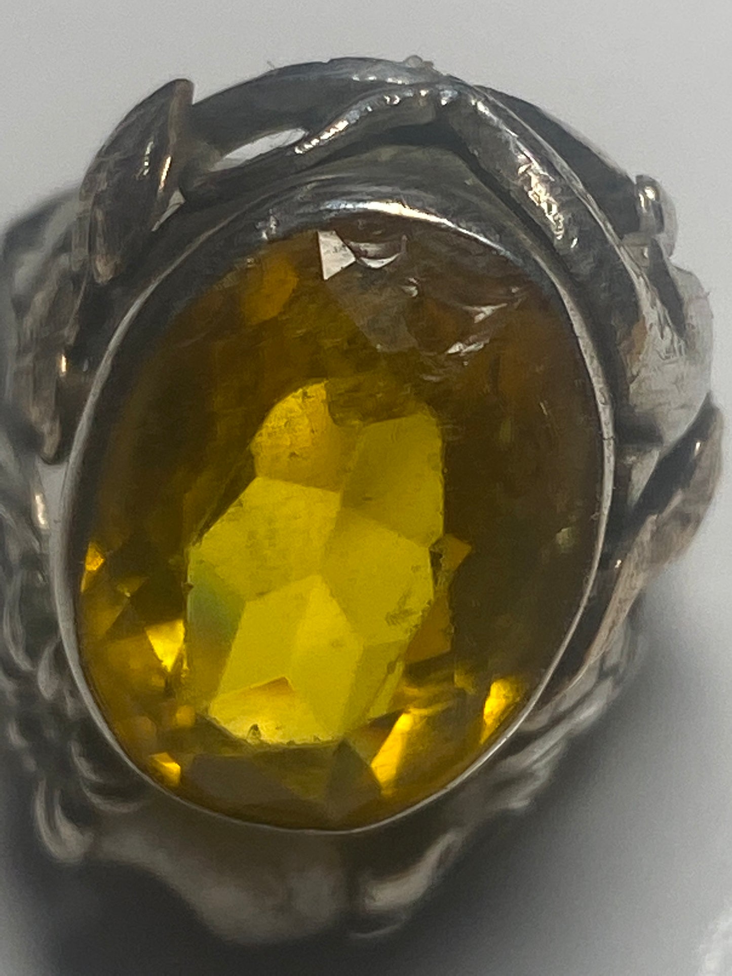 Dragon ring leaves floral Art Deco arts & Crafts pearl pinky sterling silver women girls