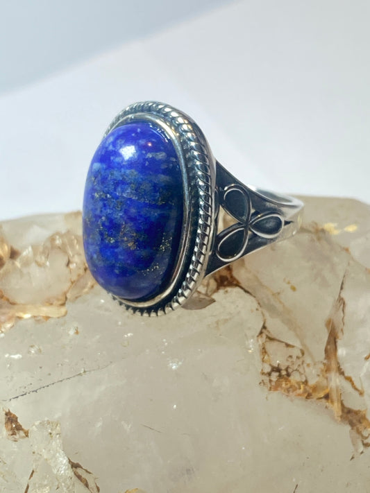 Blue Lapis Lazuli ring size 5.50 southwest pinky sterling silver women girls