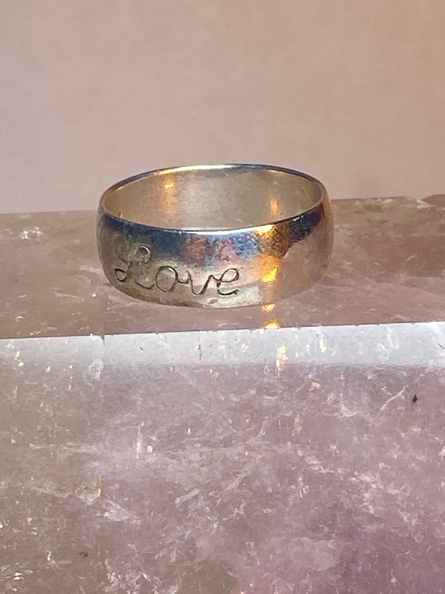 Love ring heart valentine band sterling silver ring women