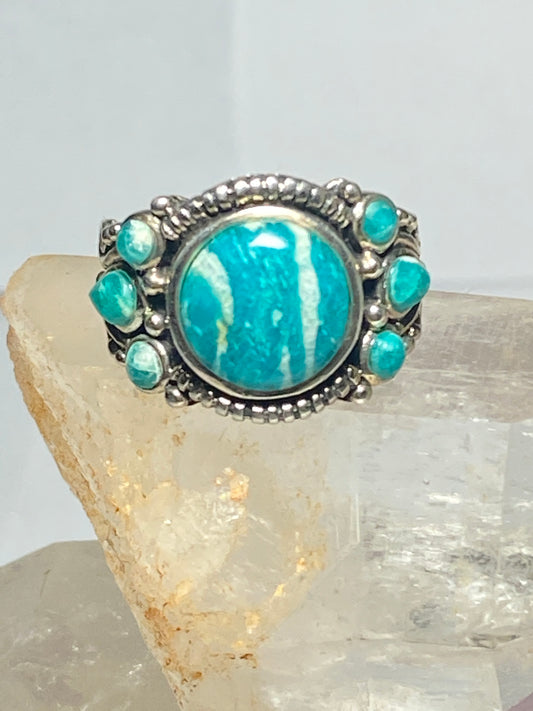 Amazonite ? ring sterling silver women girls