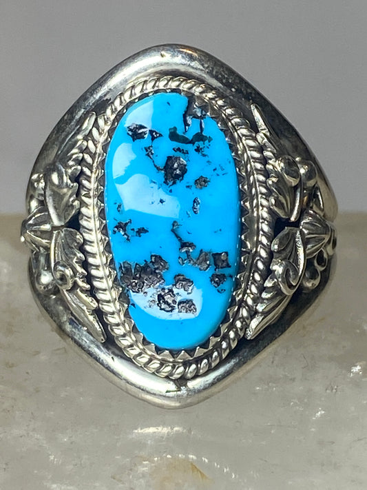 Turquoise ring size 11.75 southwest Navajo sterling silver men