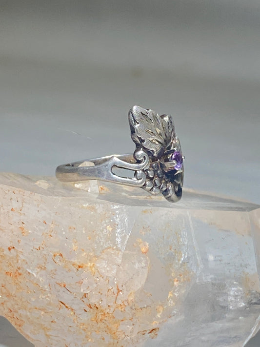 Leaves ring floral band sterling silver women girls