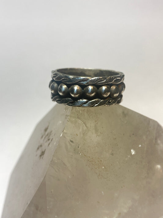 Bead ring Mexico sterling silver southwest women men