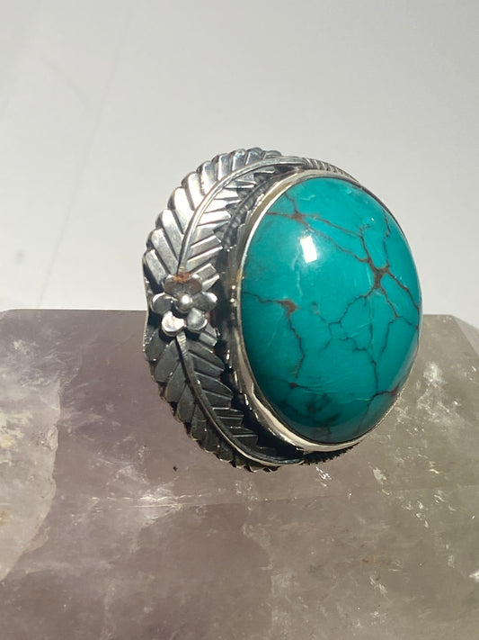 Turquoise ring southwest sterling silver women