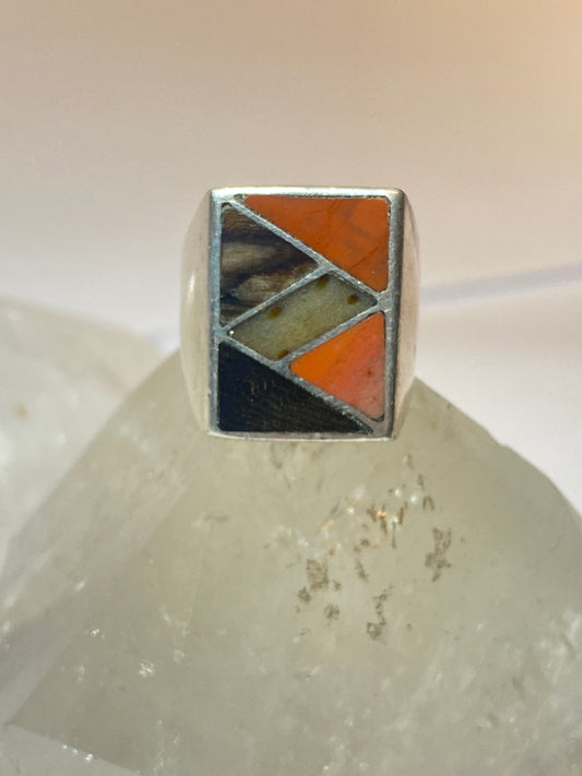 Onyx ring size 7.50 jasper? sterling silver southwest