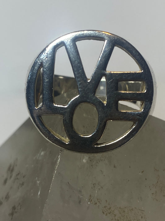 LOVE ring friendship Valentine band sterling silver women girl