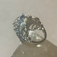 Moonglow ring floral blue stones? sterling silver women girls