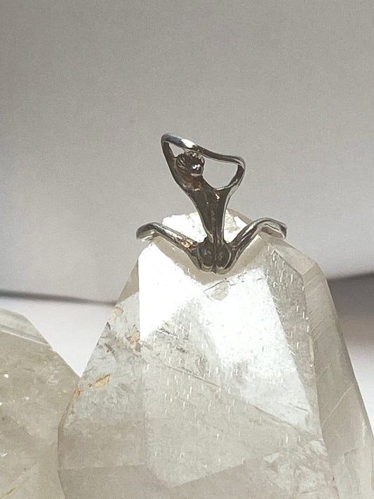 Naked lady ring size 7 nude woman band sterling silver women