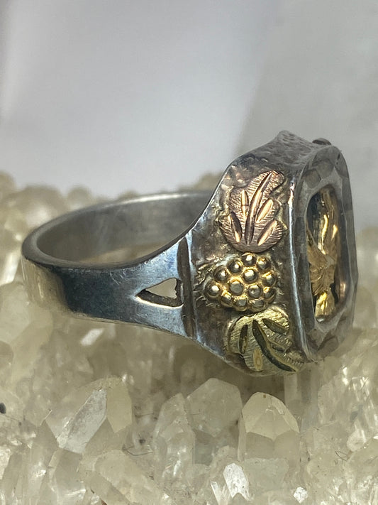 Eagle ring onyx band sterling silver women girls
