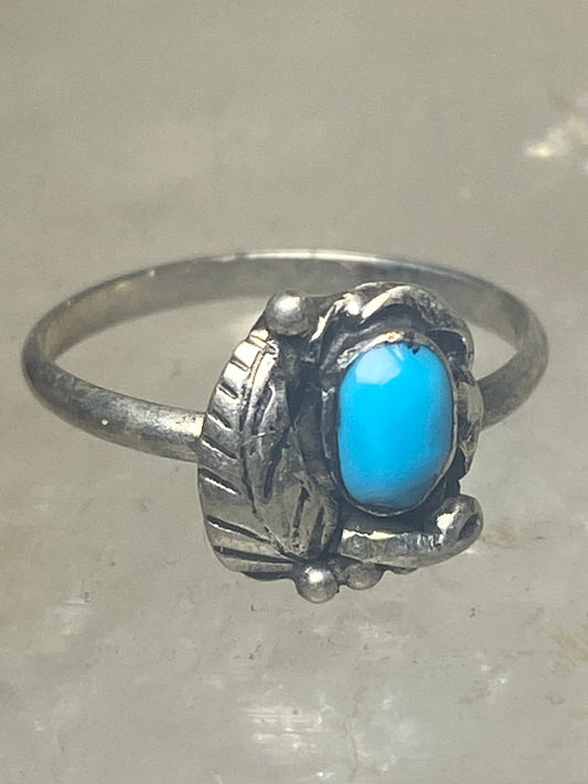 Turquoise ring southwest pinky sterling silver women girls b
