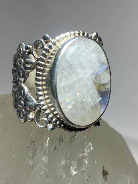 Moonstone ring sterling silver boho women girls