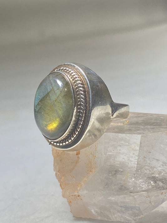 Labradorite ring southwest sterling silver women men