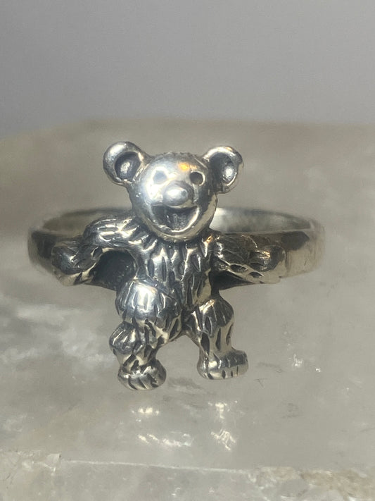 Bear ring size 7.75 Marching Dancing band sterling silver women