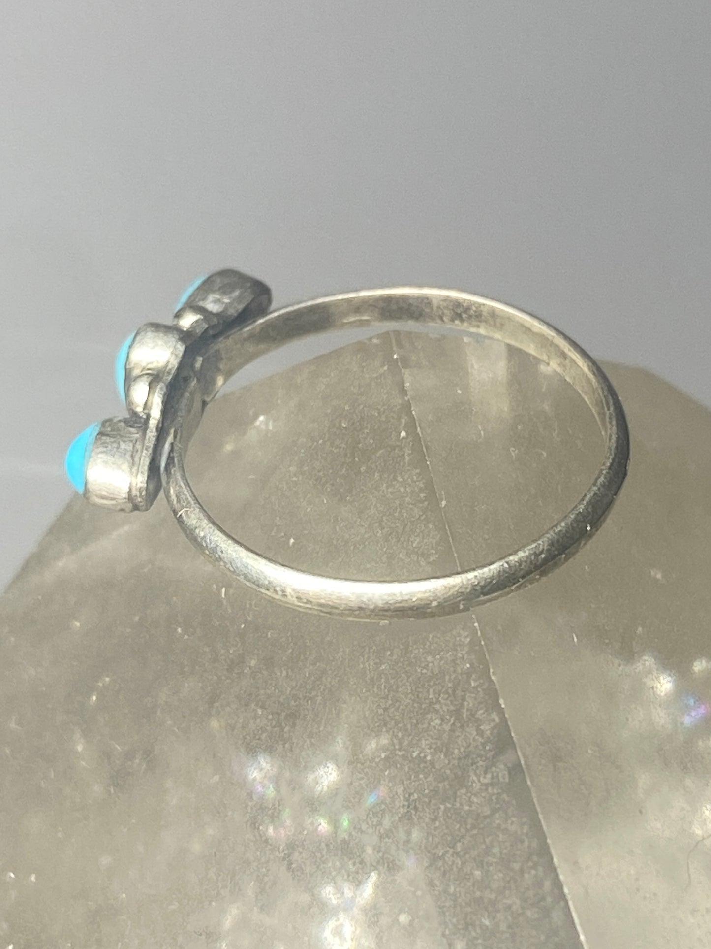 Turquoise ring stacker band southwest sterling silver women girls b
