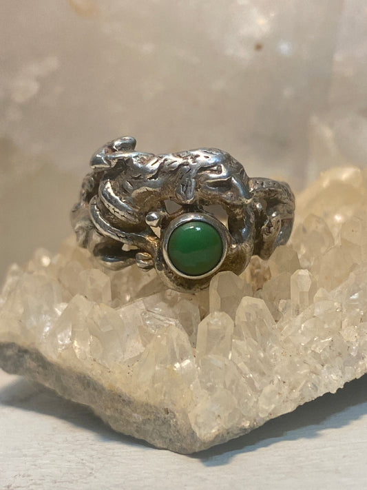 animal dog ring size 7.75 or cougar band with snake sterling silver women girls