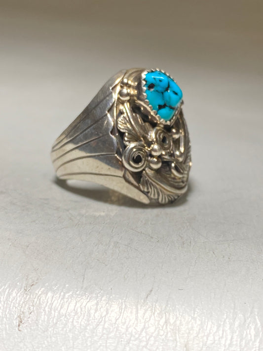 Navajo ring turquoise sterling silver band women men
