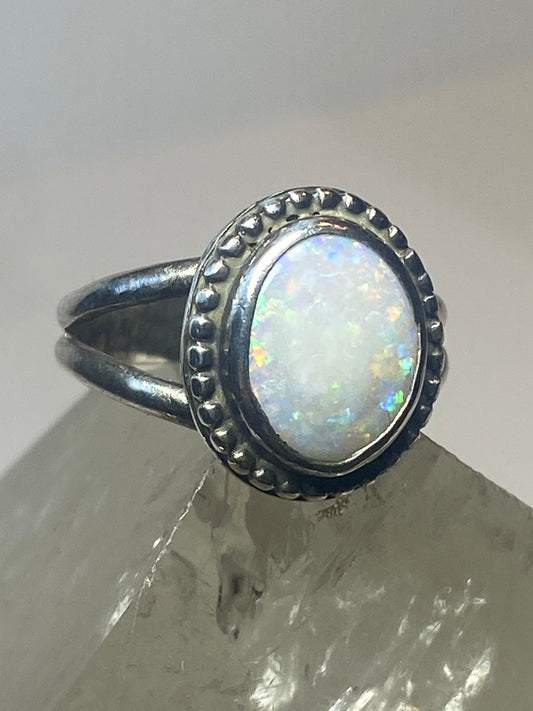 Opal ring southwest pinky Navajo sterling silver