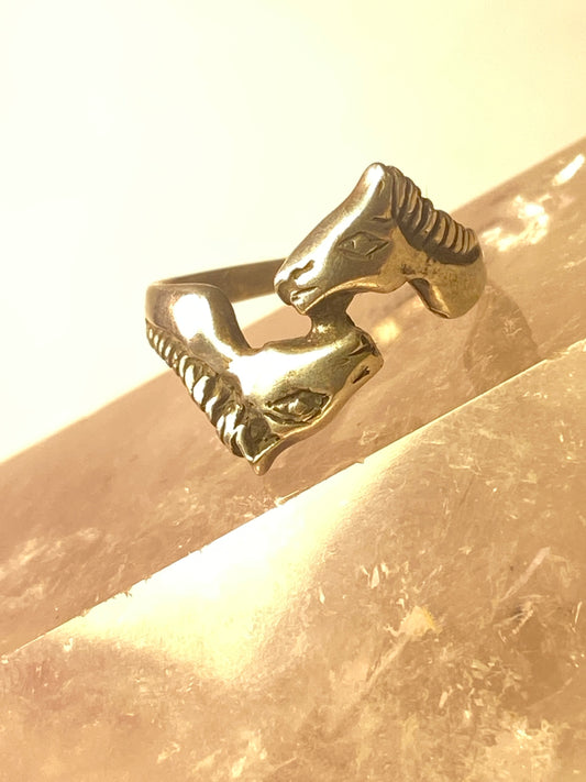 horses ring size 5.50 horse pinky band sterling silver women girls