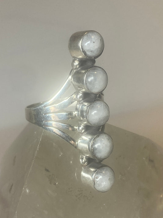 Long Moonstone ring southwest sterling silver women girls