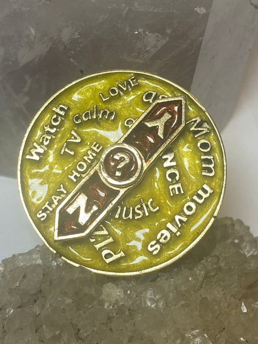 Yes No ring size 7.75 spinner band sterling silver band women