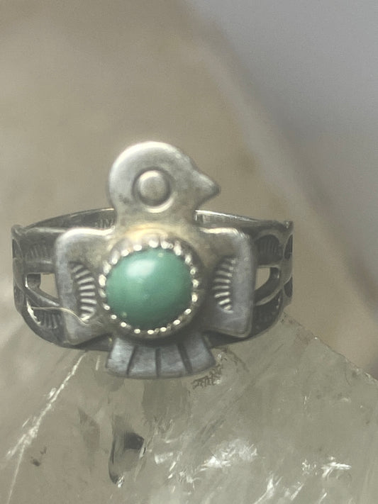Phoenix ring Bell trading turquoise children pinky band sterling silver women girls
