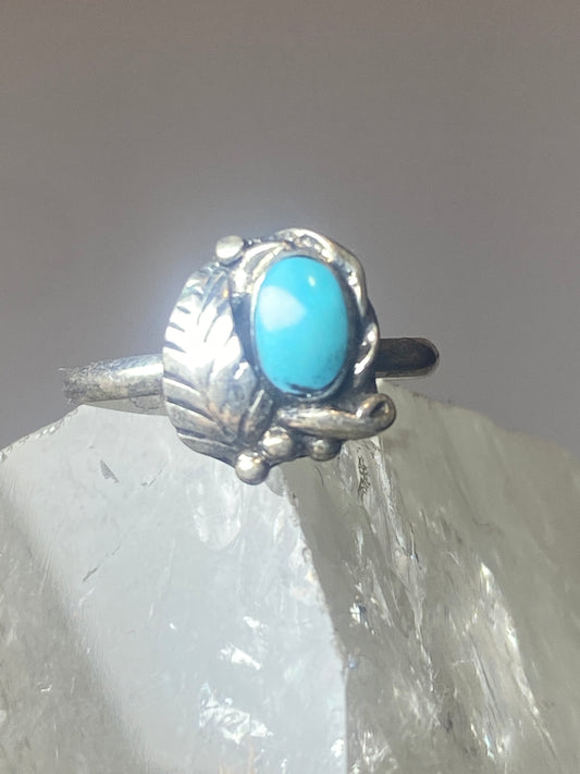 Turquoise Ring southwest pinky sterling silver women girl kk