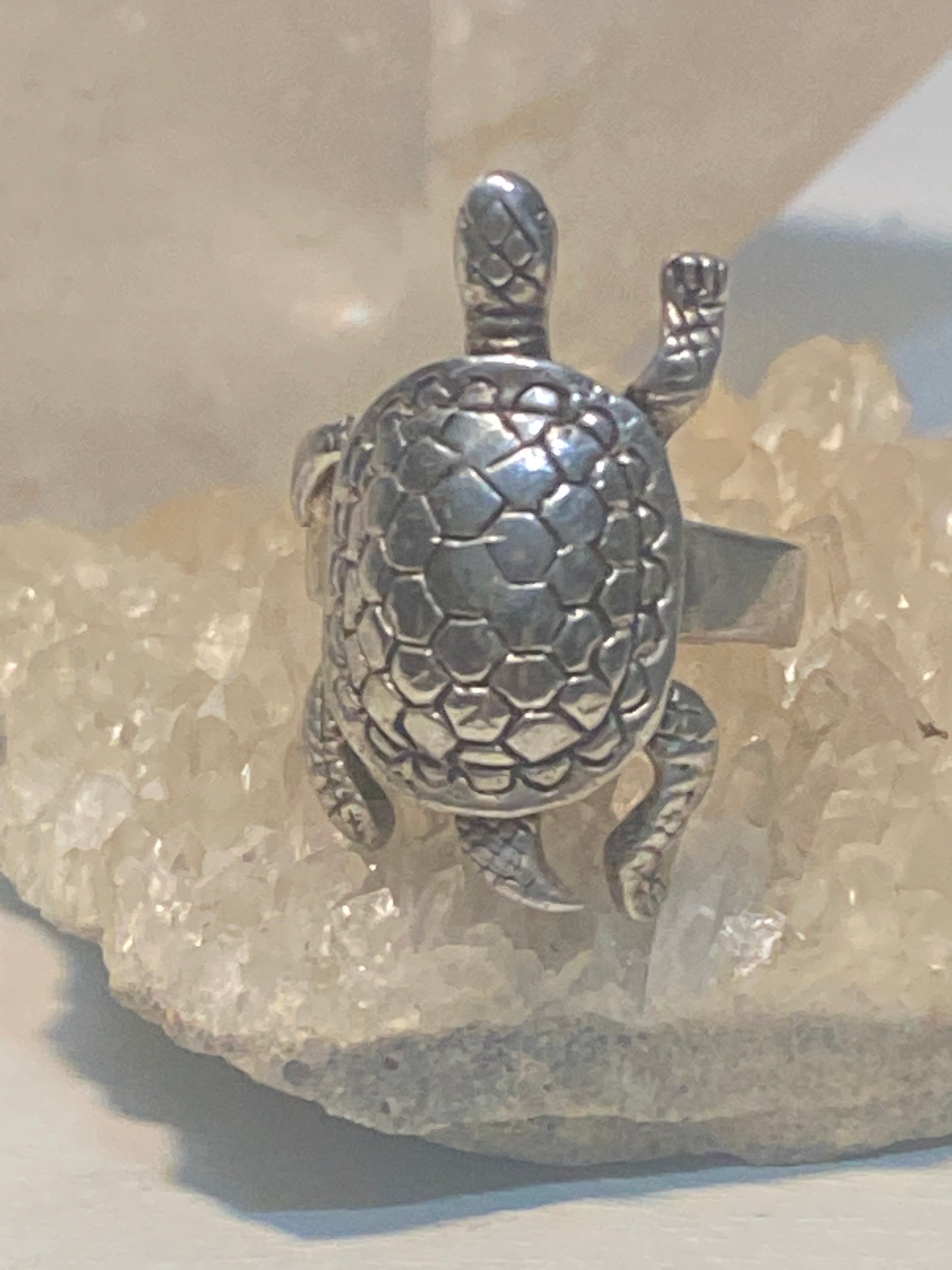 Turtle ring size 4.75 tortoise band sterling silver women girls