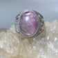 Fluorite ring size 6 shades of purple sterling silver women girls