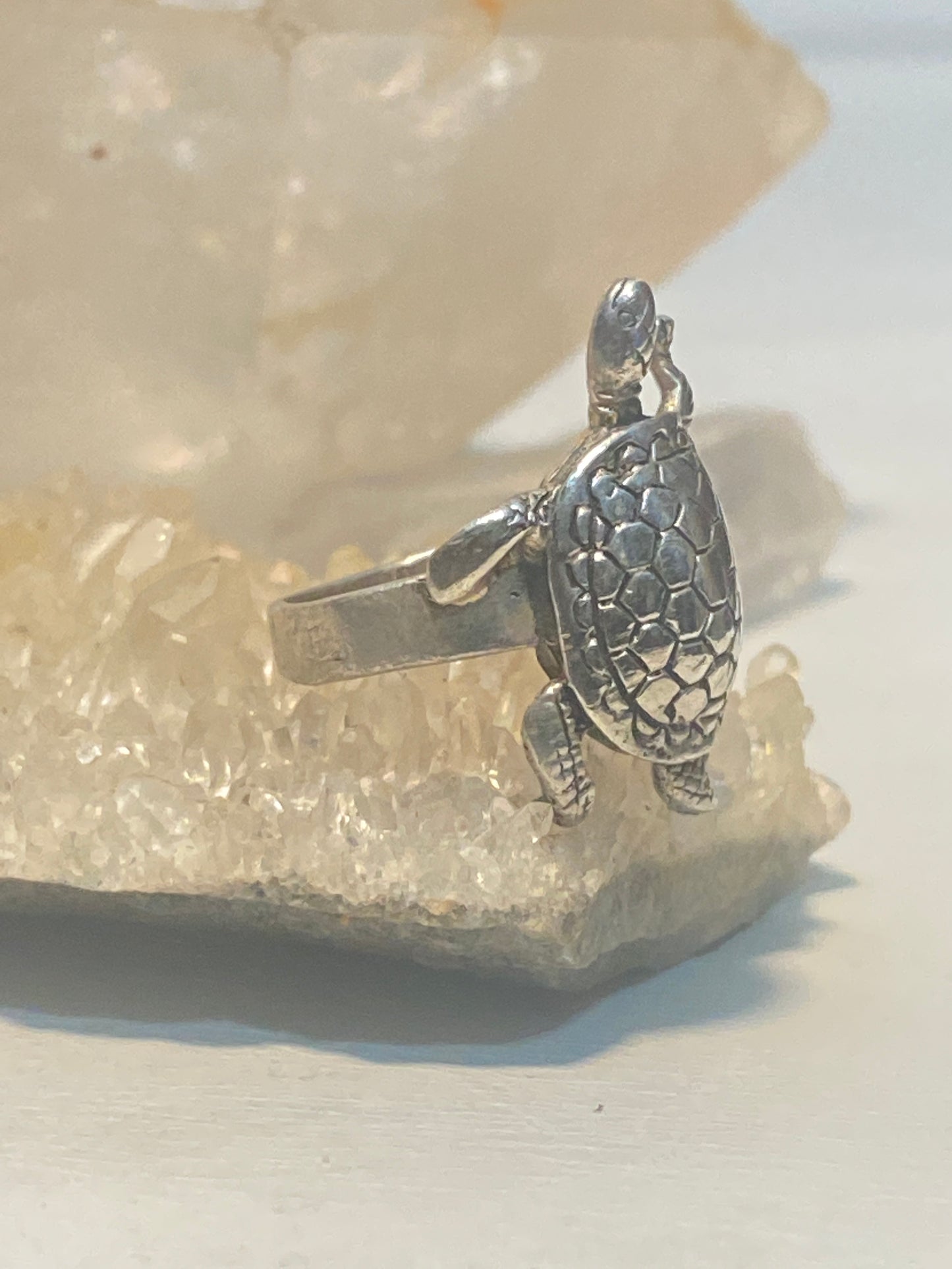 Turtle ring size 4.75 tortoise band sterling silver women girls