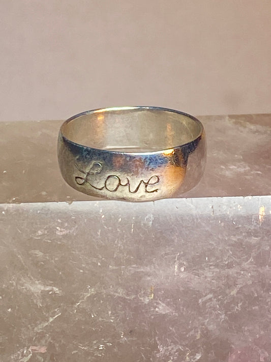 Love ring heart valentine band sterling silver ring women